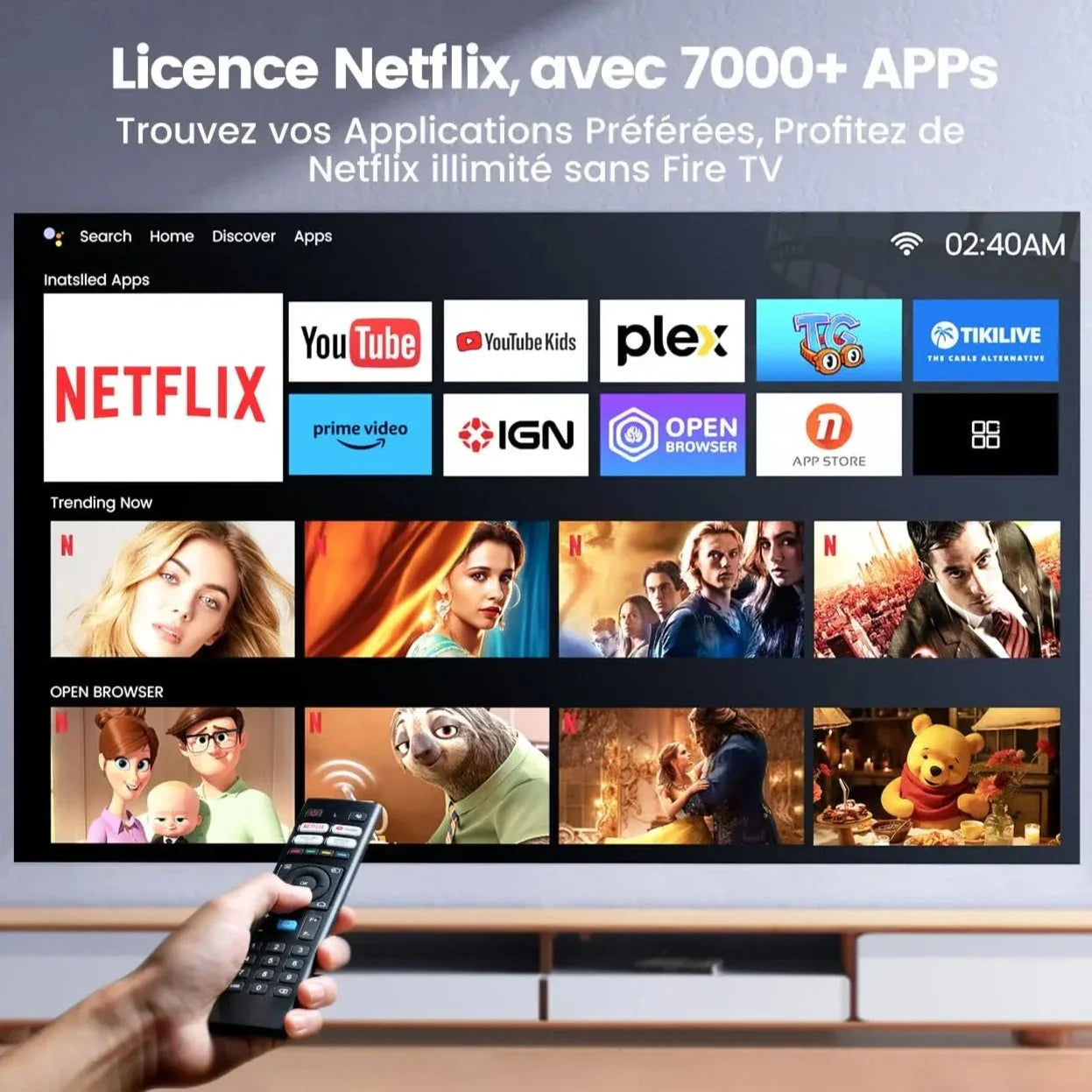 【Netflix Certifié/Dolby】 Vidéoprojecteur 4K, 28000 Lumen Auto Focus/Keystone Projecteur WiFi Bluetooth Full HD 1080P WiMiUS Vidéoprojecteur WiFi6 Scellé Anti-Poussière Zoom 50% pour TV Stick/PS5 HDMI-Magcubic