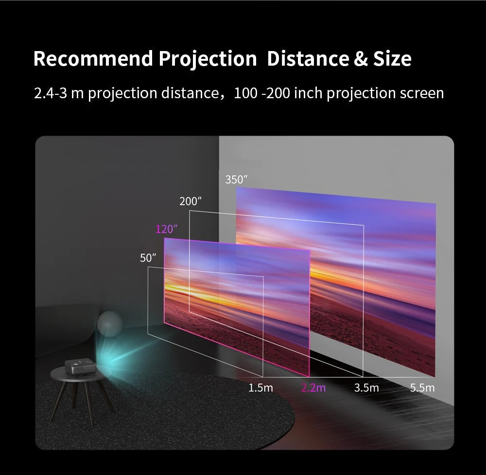 Videoprojecteur THUNDEAL TD97 Full HD 1080P WiFi LED TD97 pour Home cinéma Android 3D 2K 4K-Magcubic