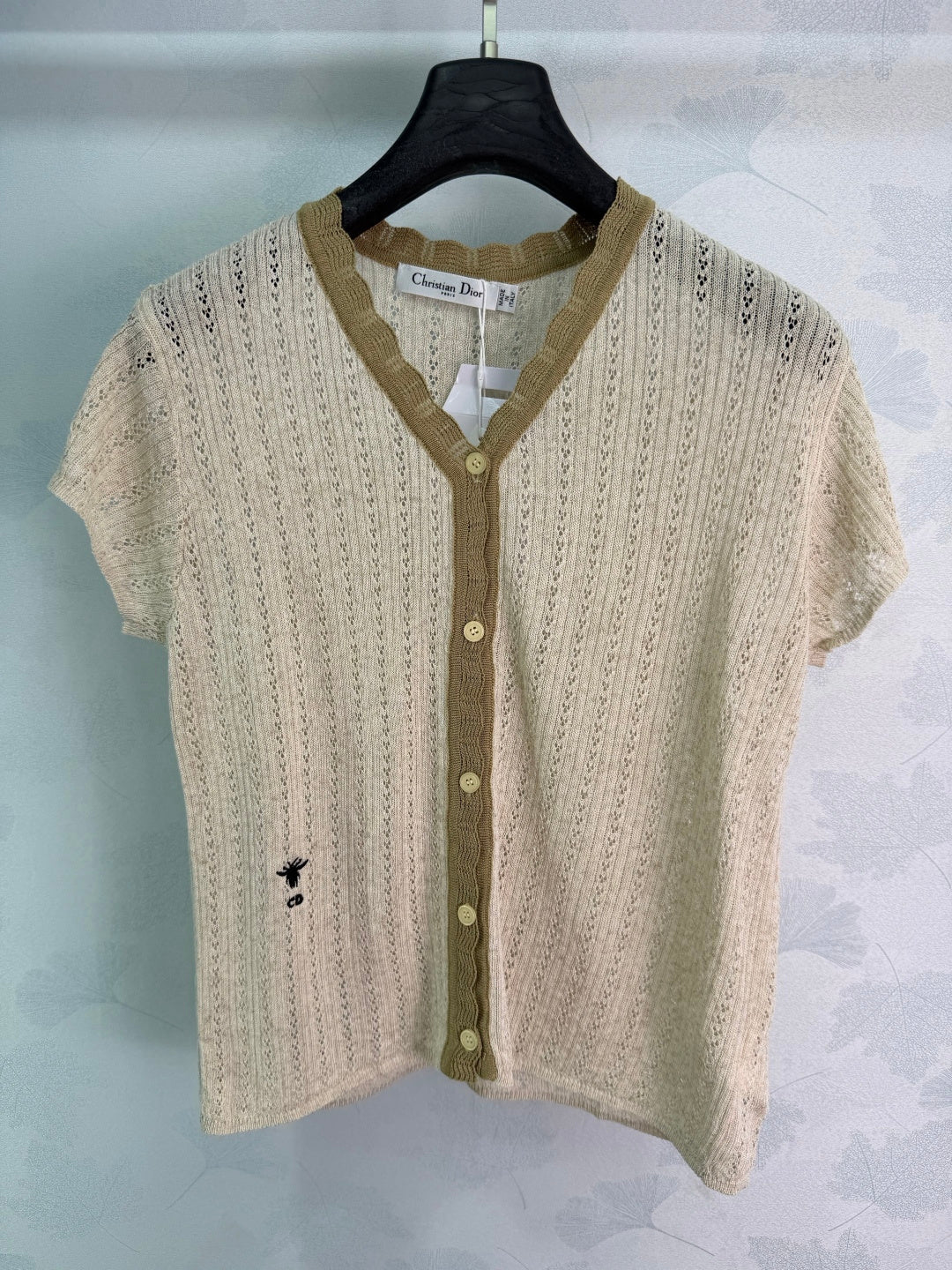 CD 26 Color-Blocked Textured Knit Top in Wool
