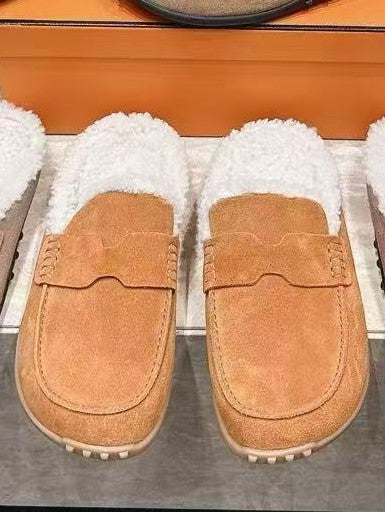 HM 26s Mix Mules Brown Shearing Suede