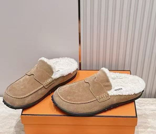 HM 26s Mix Mules Brown Shearing Suede