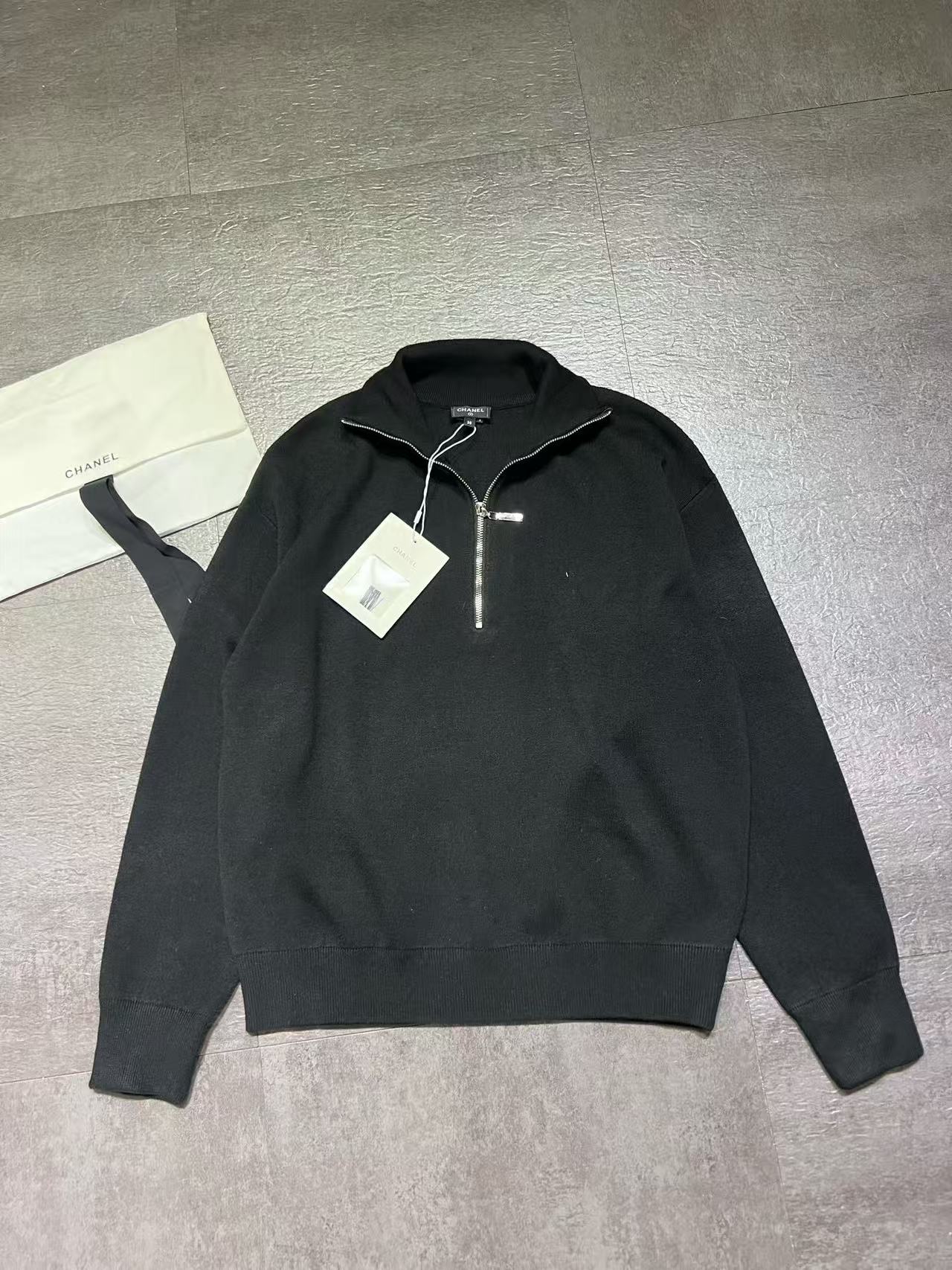 CC Quarter-Zip Sweatshirt Wool Silk Polyamide Cashmere