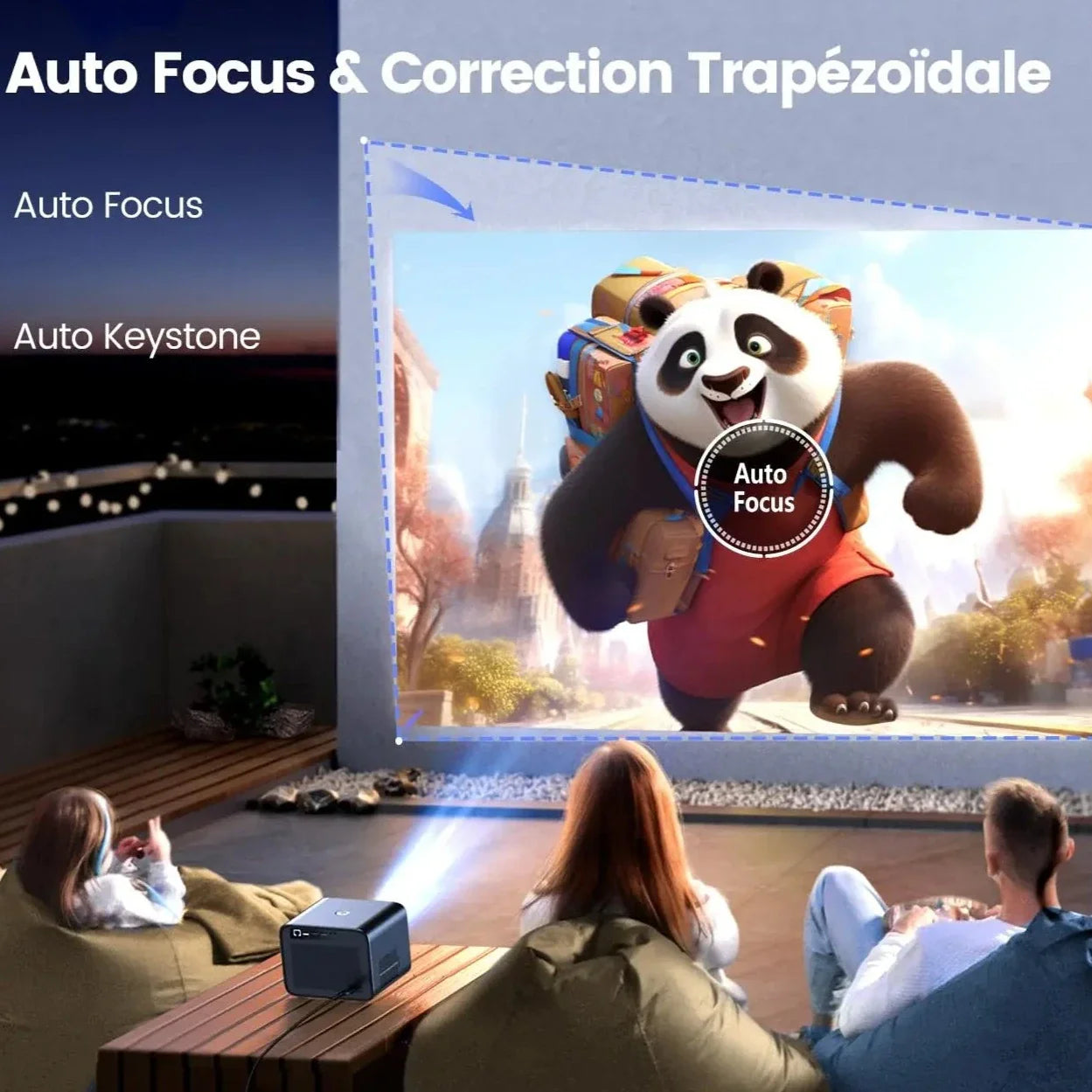 【Netflix Certifié/Dolby】 Vidéoprojecteur 4K, 28000 Lumen Auto Focus/Keystone Projecteur WiFi Bluetooth Full HD 1080P WiMiUS Vidéoprojecteur WiFi6 Scellé Anti-Poussière Zoom 50% pour TV Stick/PS5 HDMI-Magcubic