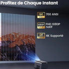 【Netflix Certifié/Dolby】 Vidéoprojecteur 4K, 28000 Lumen Auto Focus/Keystone Projecteur WiFi Bluetooth Full HD 1080P WiMiUS Vidéoprojecteur WiFi6 Scellé Anti-Poussière Zoom 50% pour TV Stick/PS5 HDMI-Magcubic