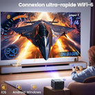 【Netflix Certifié/Dolby】 Vidéoprojecteur 4K, 28000 Lumen Auto Focus/Keystone Projecteur WiFi Bluetooth Full HD 1080P WiMiUS Vidéoprojecteur WiFi6 Scellé Anti-Poussière Zoom 50% pour TV Stick/PS5 HDMI-Magcubic