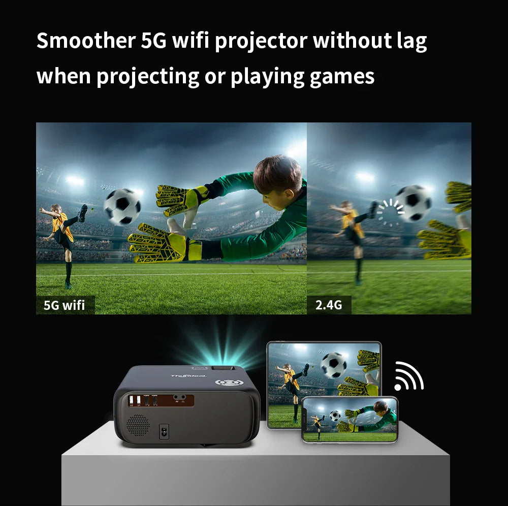 Videoprojecteur THUNDEAL TD97 Full HD 1080P WiFi LED TD97 pour Home cinéma Android 3D 2K 4K-Magcubic