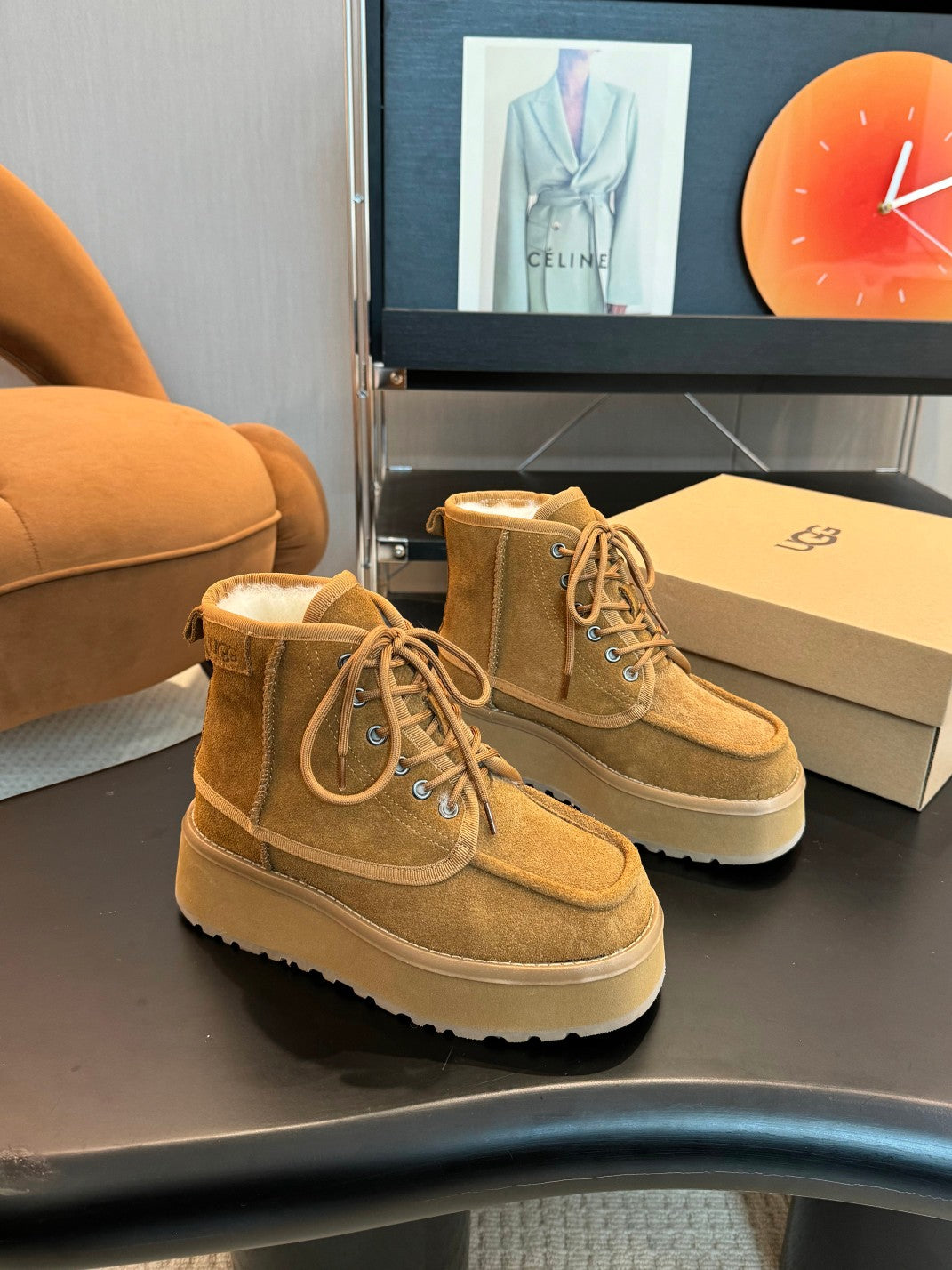 UGG Martin Boots Flat Sole Suede