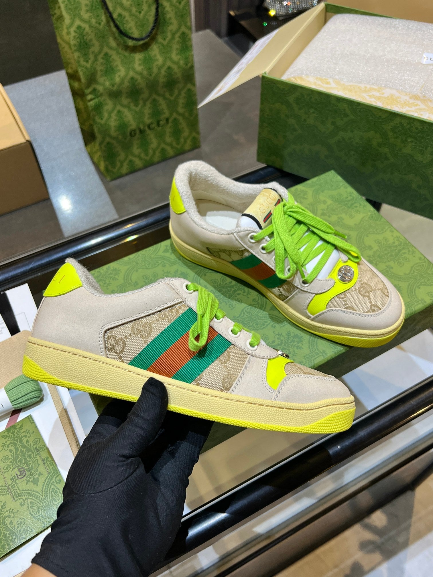 GG 26s Ripstop Sneakers Canvas Leather 996959