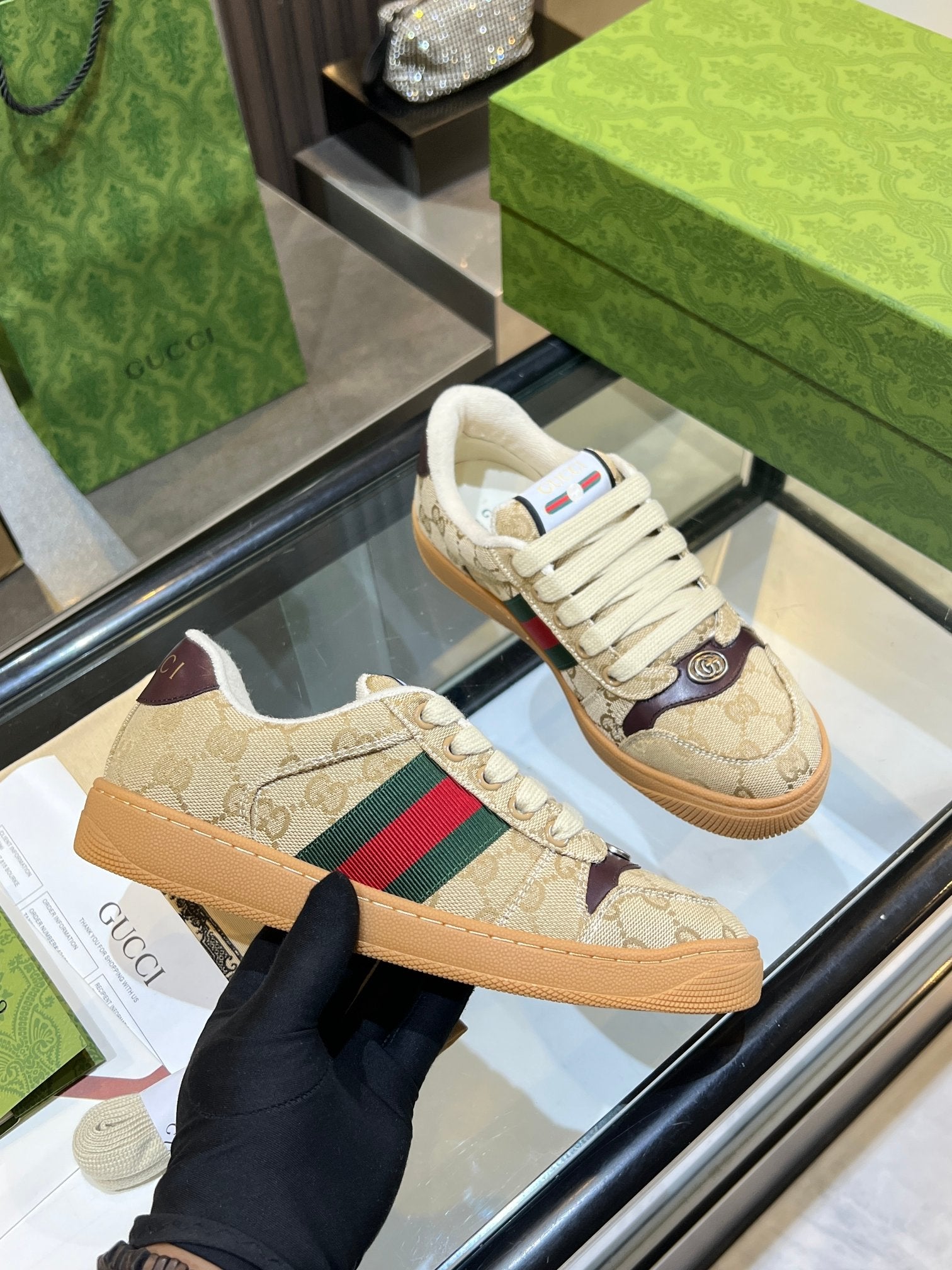GG 26s Ripstop Sneakers Canvas Leather 996959