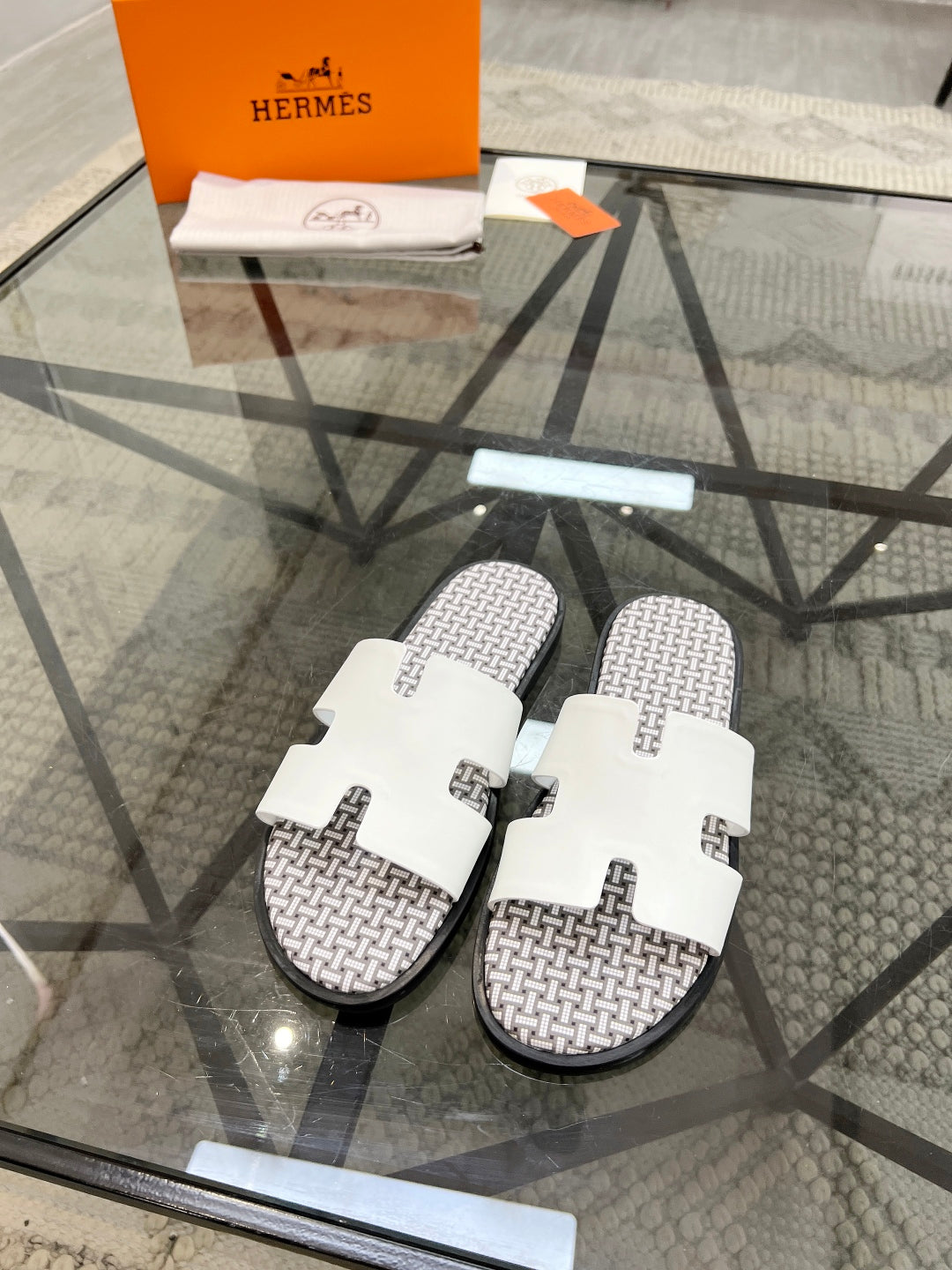 HM Men's Slides Calfskin 544622