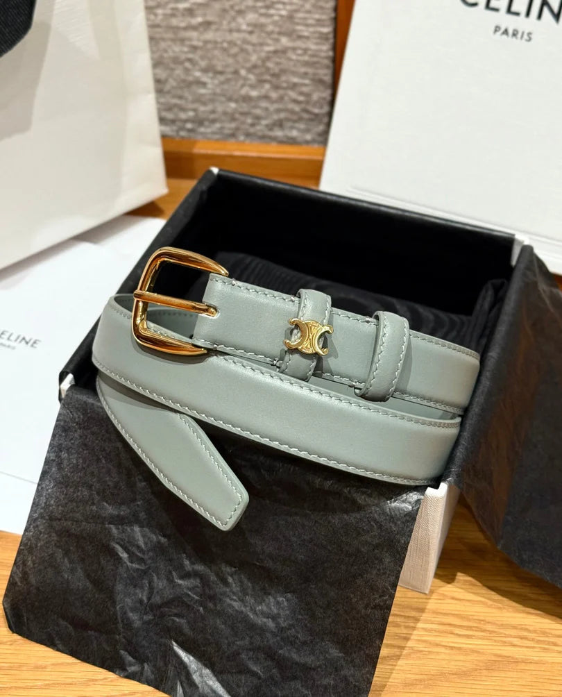 Celine 2026 Vivenne Belt 2.5cm Taurillon Leather