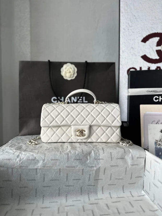Chanel 2026 Flap Bag with Top Handle 25cm Lambskin