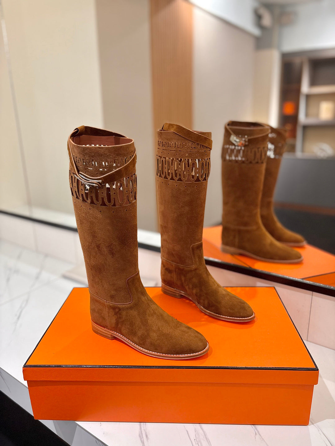 HM 26s Jumping Boots  Calfskin Suede 993416