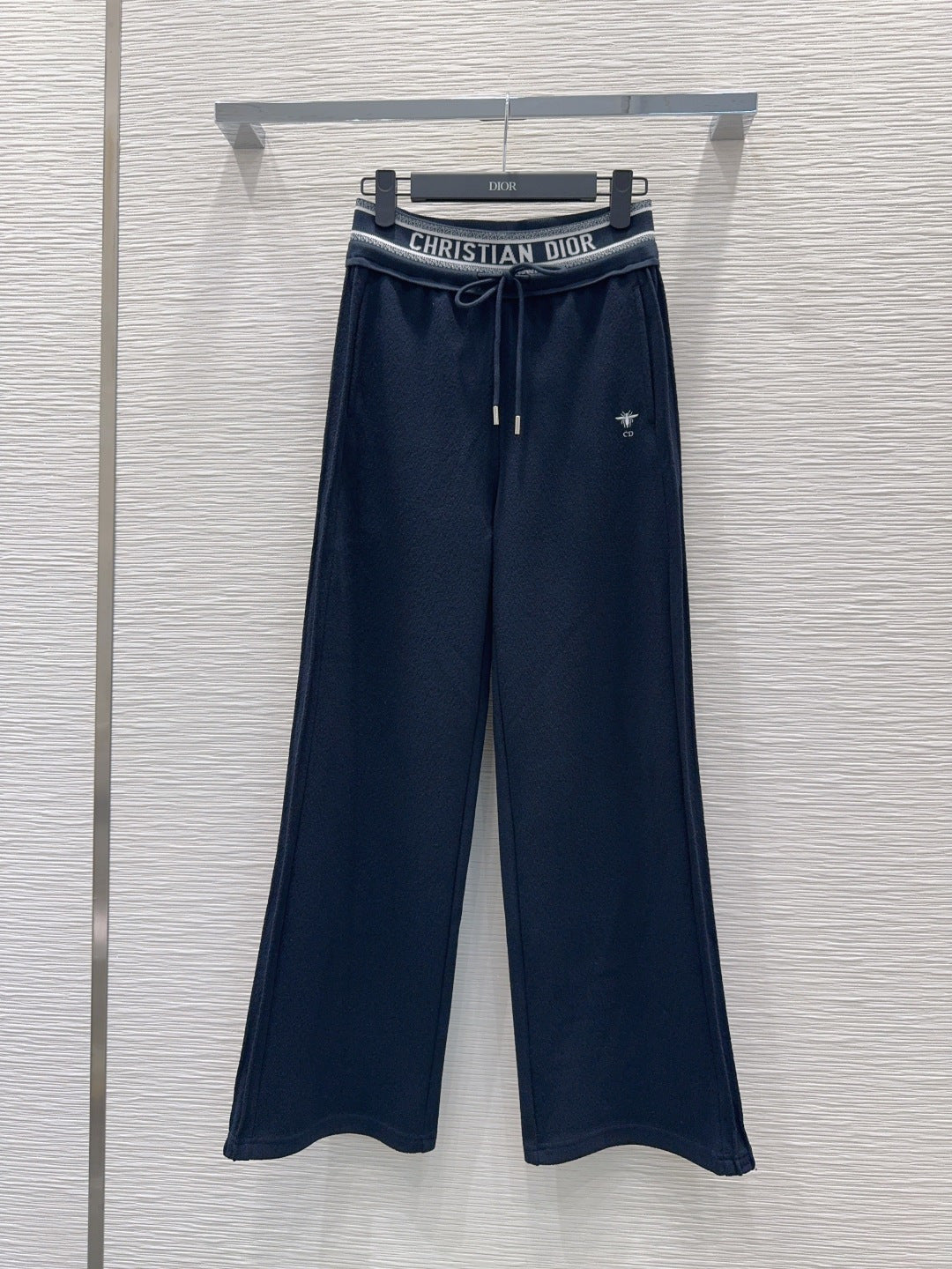 Dior 26s Christian Dior Waistband Wide-Leg Sweatpants 447556