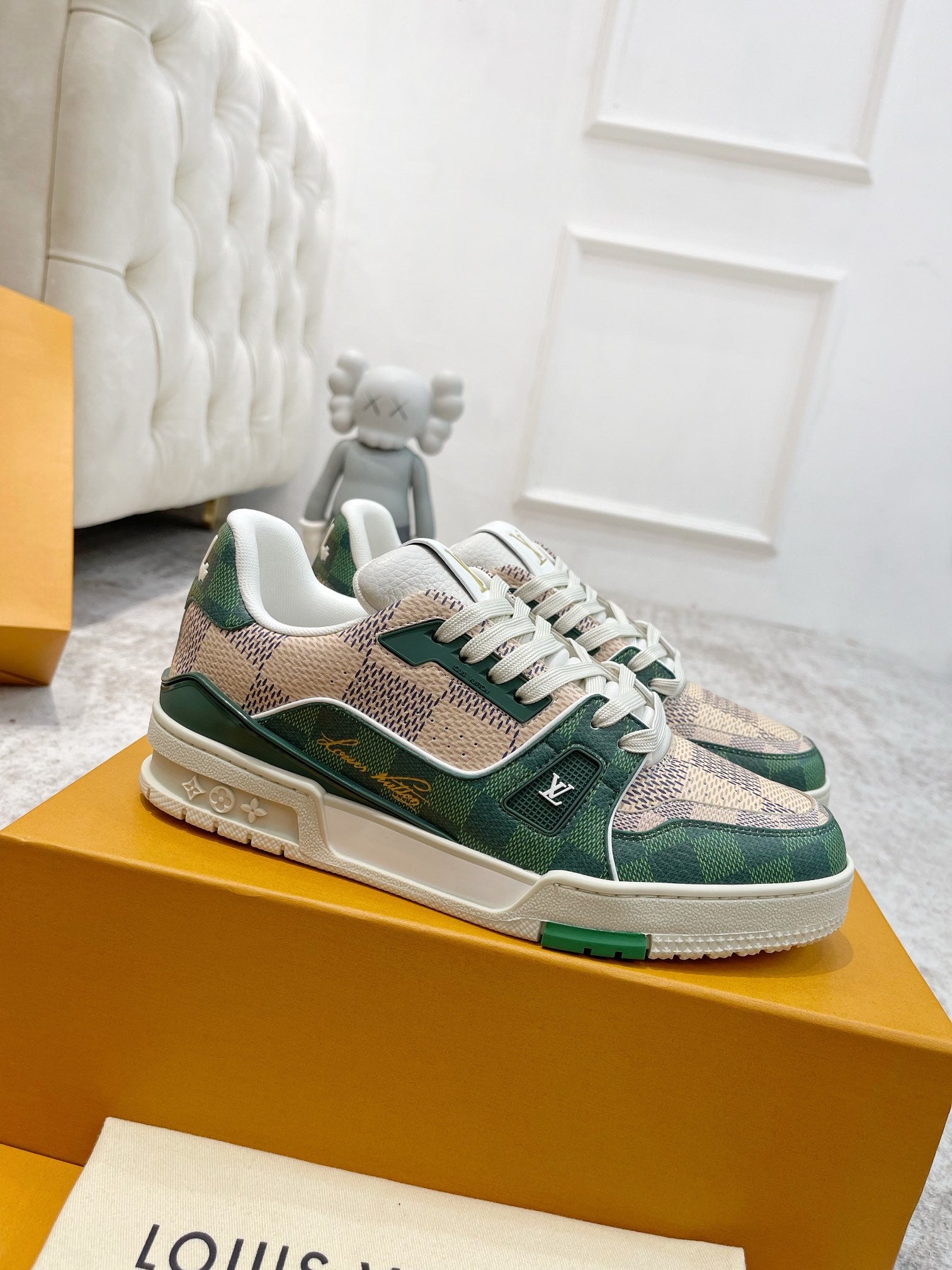 LV 26s Trainer Sneaker Monogram-embossed Calskin 988742