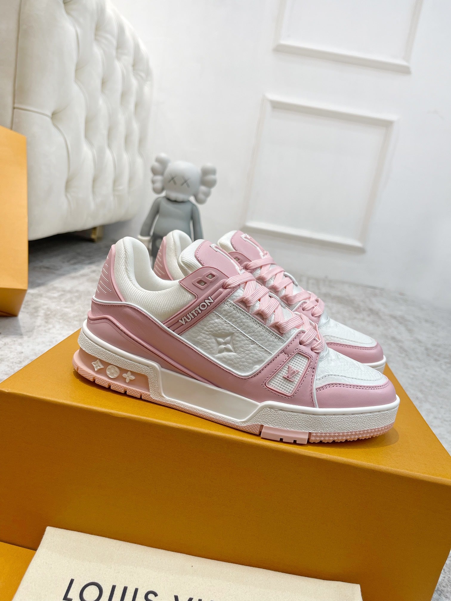 LV 26s Trainer Sneaker Monogram-embossed Calskin 988742