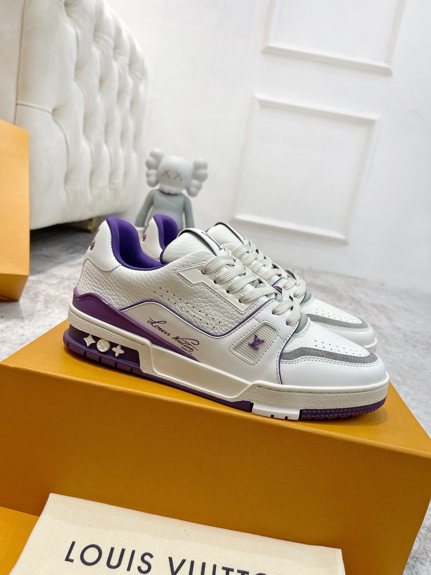 LV 26s Trainer Sneaker Monogram-embossed Calskin 988742