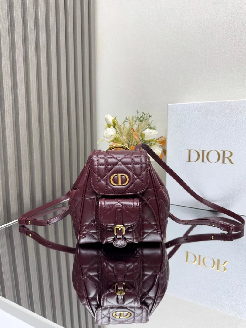 Dior 2026 Caro Backpack 19.5cm Lambskin