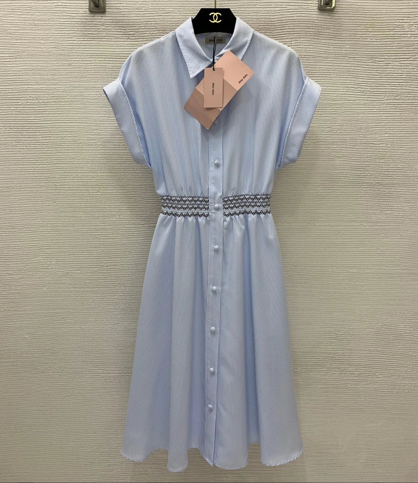 MiuMiu 2026 Striped Dress Cotton 402676