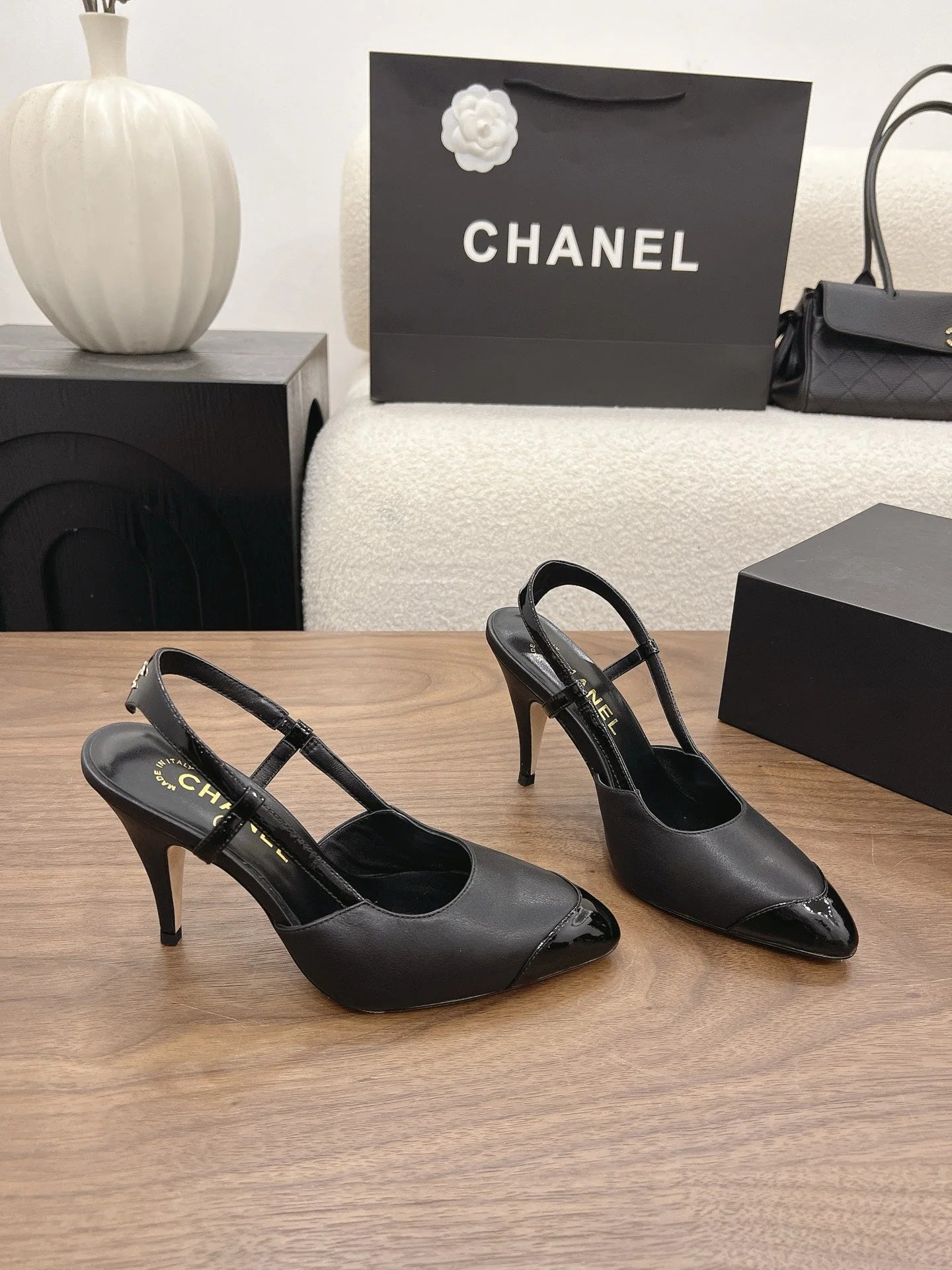 Chanel 2026 Slingback 90mm Suede Sheepskin 191448