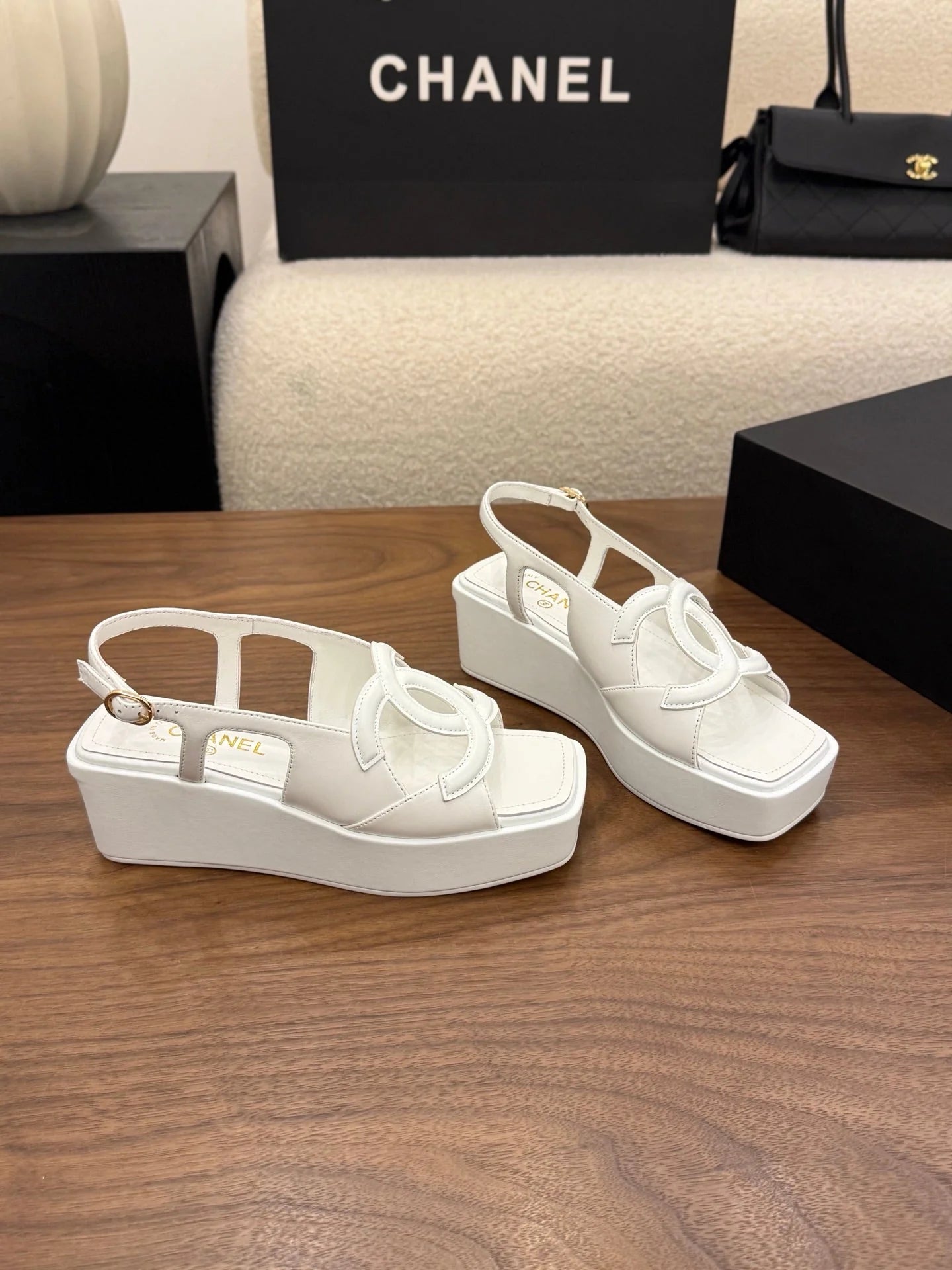 CC 2026 Strap Sandal 50mm Leather 948635