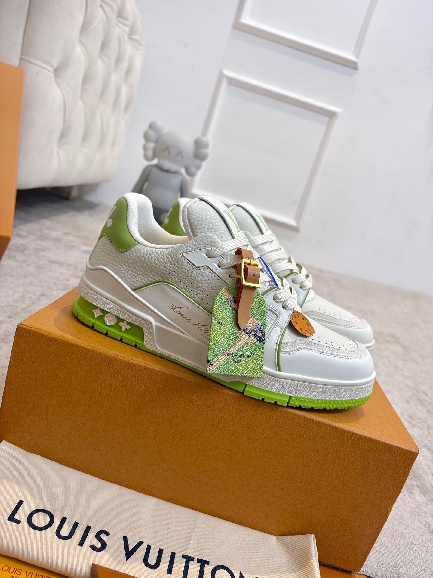 LV 26s Trainer Sneaker Monogram-embossed Calskin 988742