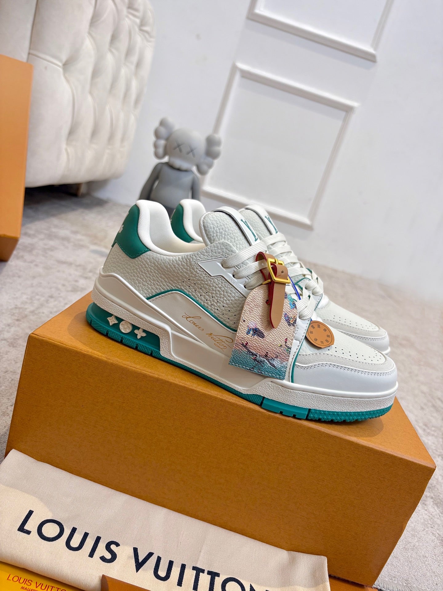 LV 26s Trainer Sneaker Monogram-embossed Calskin 988742