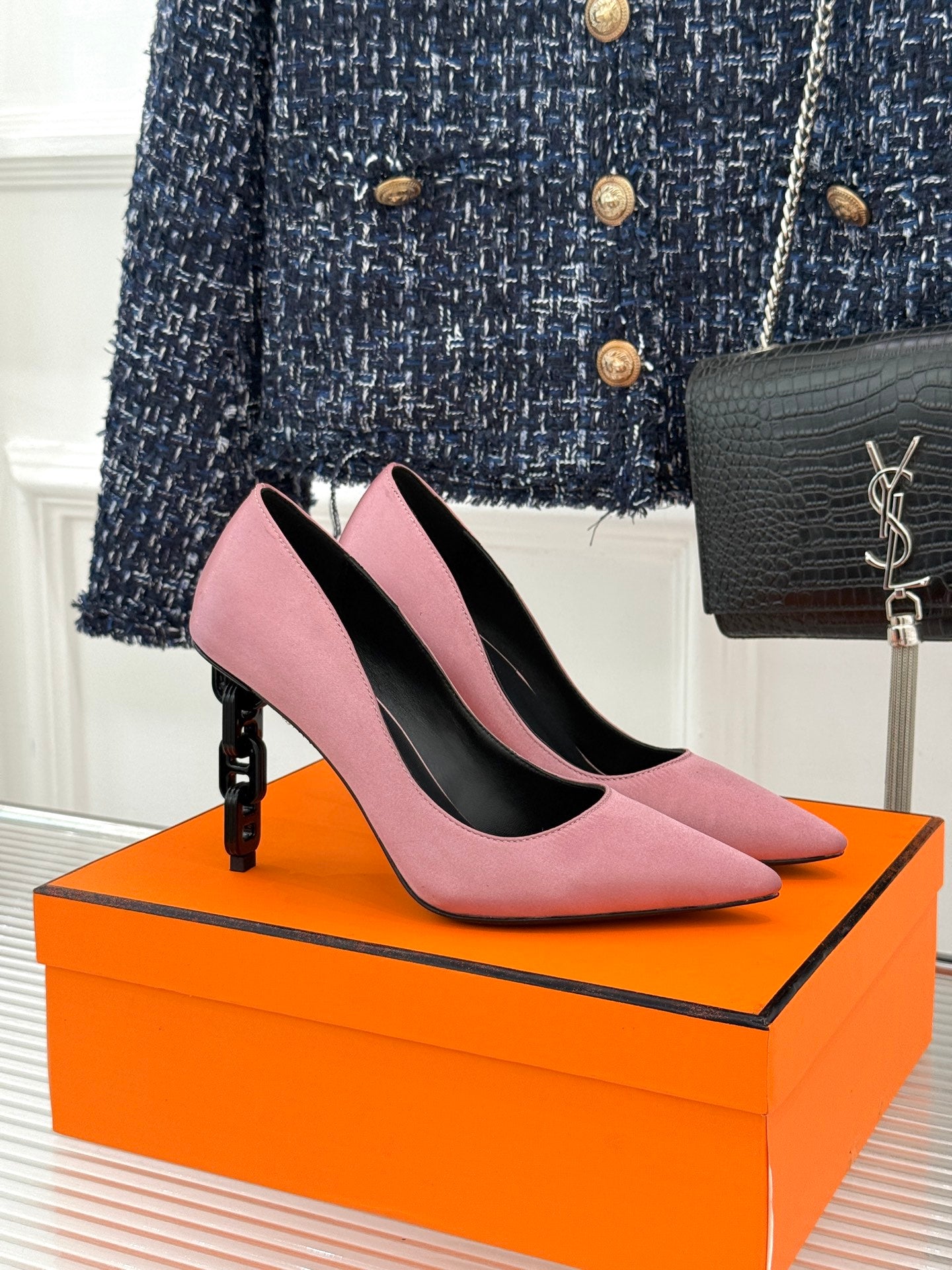 HM 26s Mirage Pumps 10cm Satin Suede 991919