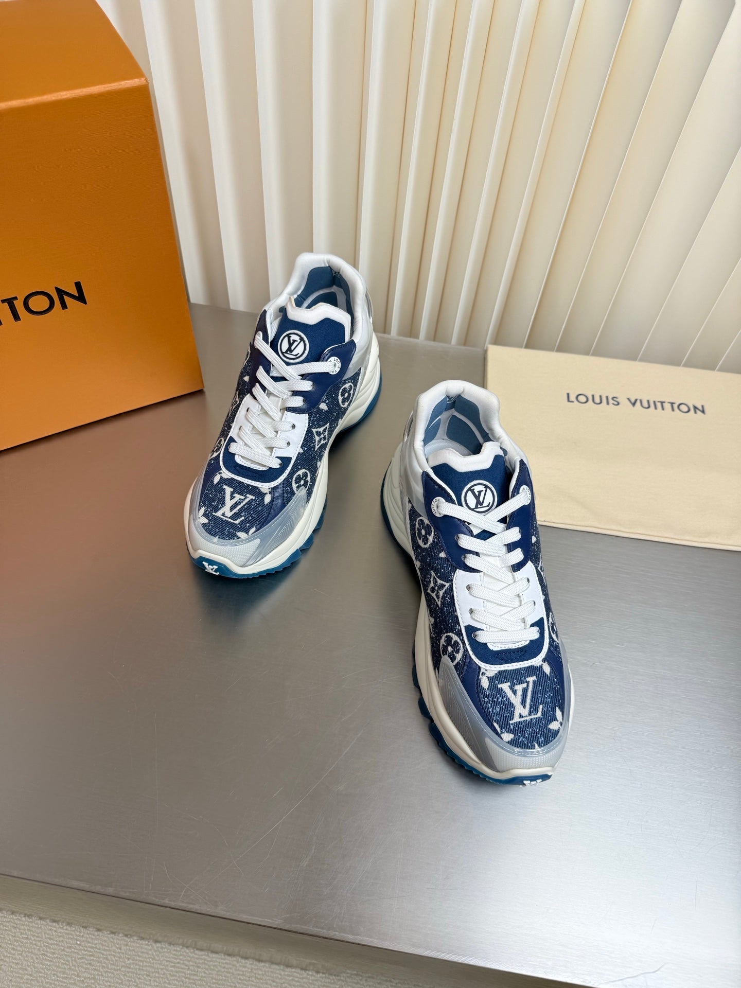 LV 26s Run 55 Sneaker Monogram Denim Laces 989216