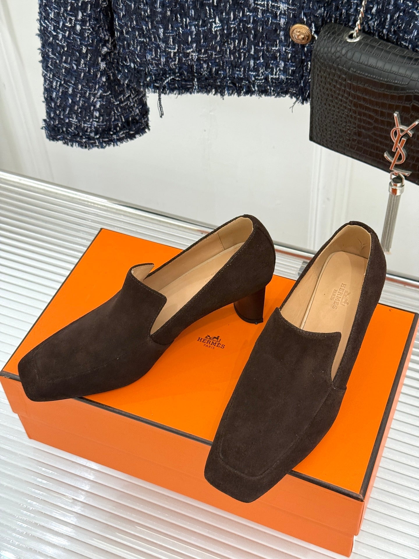 Hermes 26s Jada Pumps 6cm Leather 174795