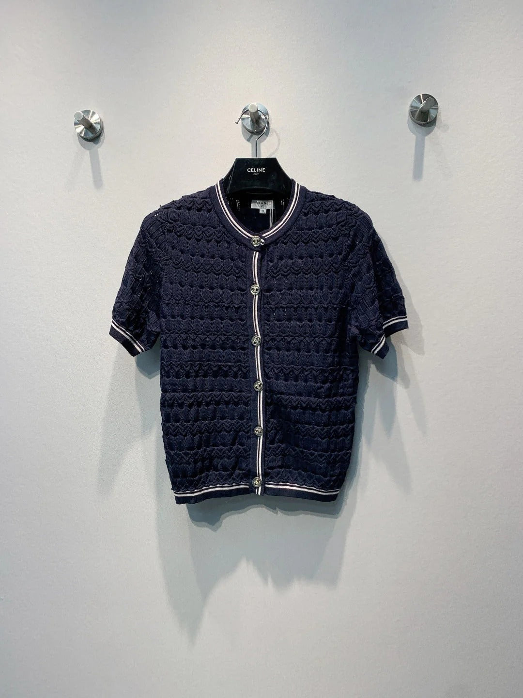 Chanel 2026 Openwork Knit Sweater Cardigan 402075