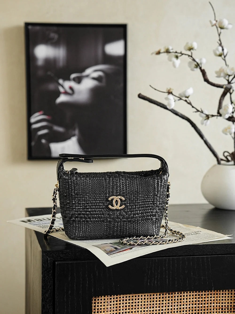 Chanel 2026 Bag 21.5cm Straw Woven