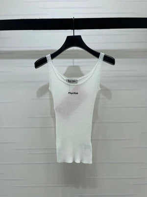 Miumiu 2026 Camisole Knitted Vest Wool 375076