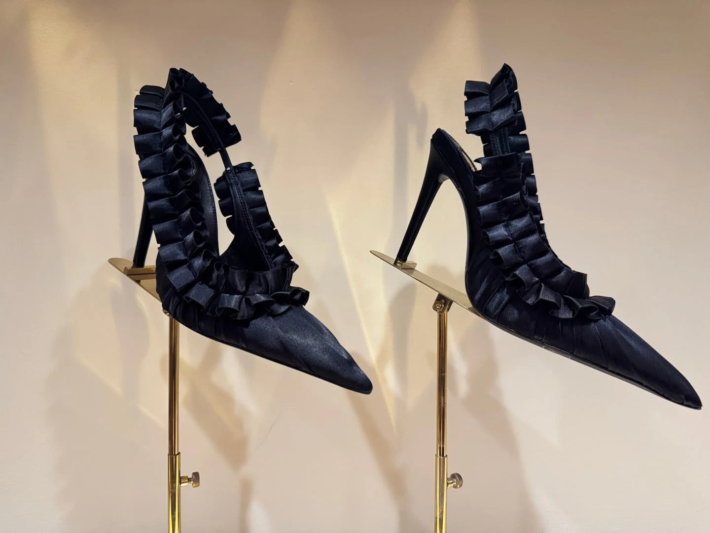YSL 2026 Madeleine Slingback 110mm Silk Leather