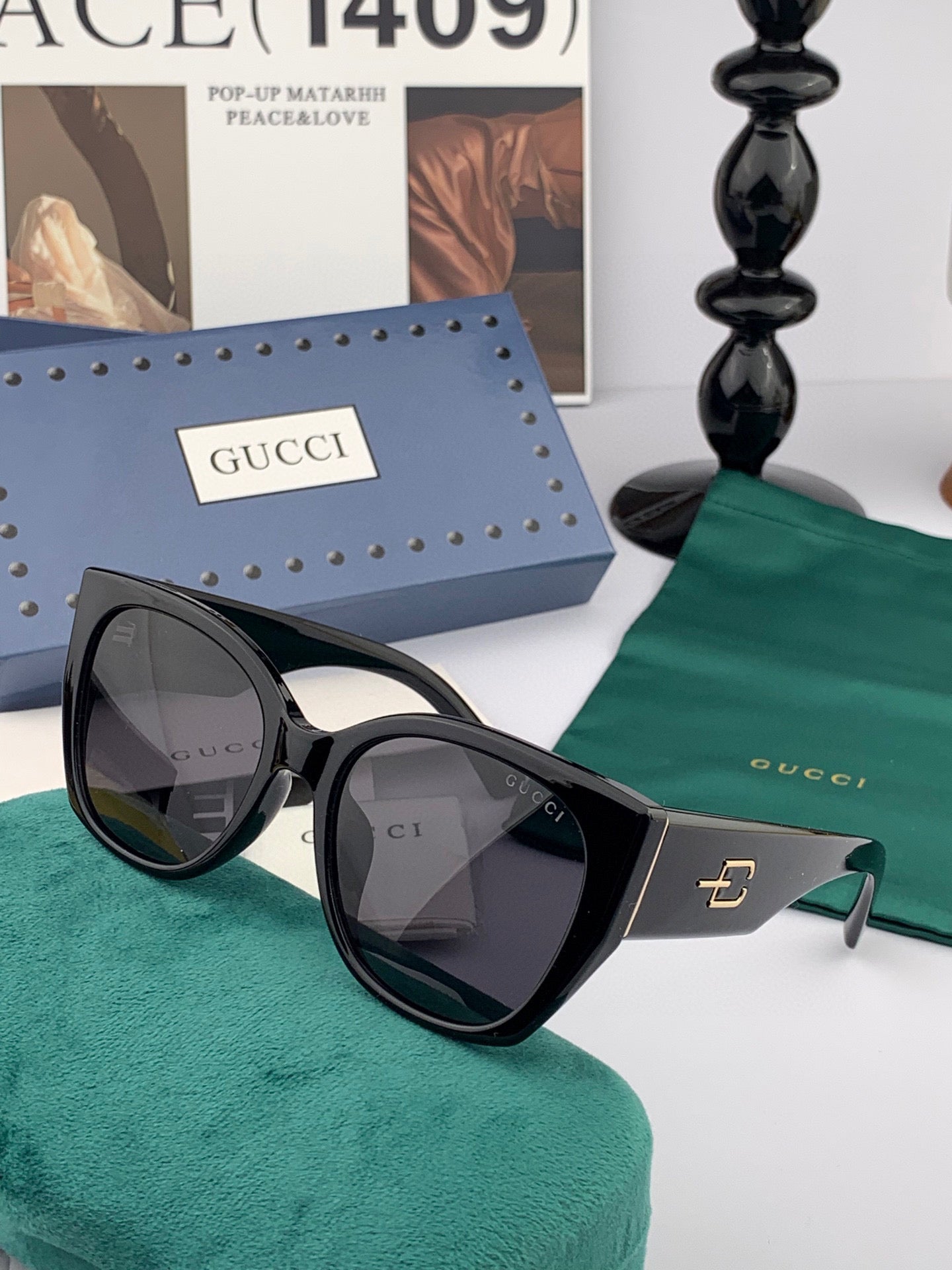 BUTTERFLY FRAME SUNGLASSES G9317 IN ACETATE