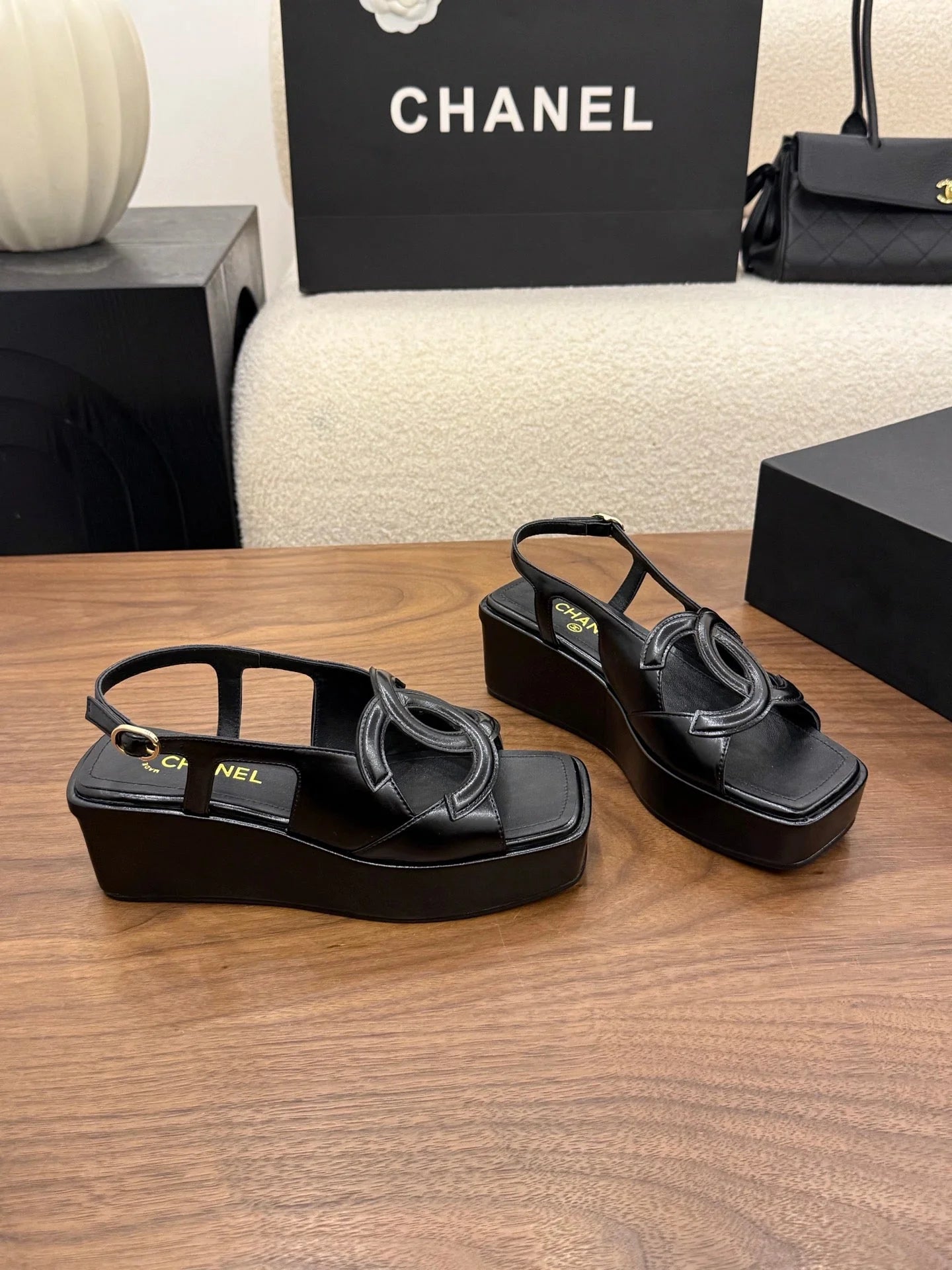 CC 2026 Strap Sandal 50mm Leather 948635