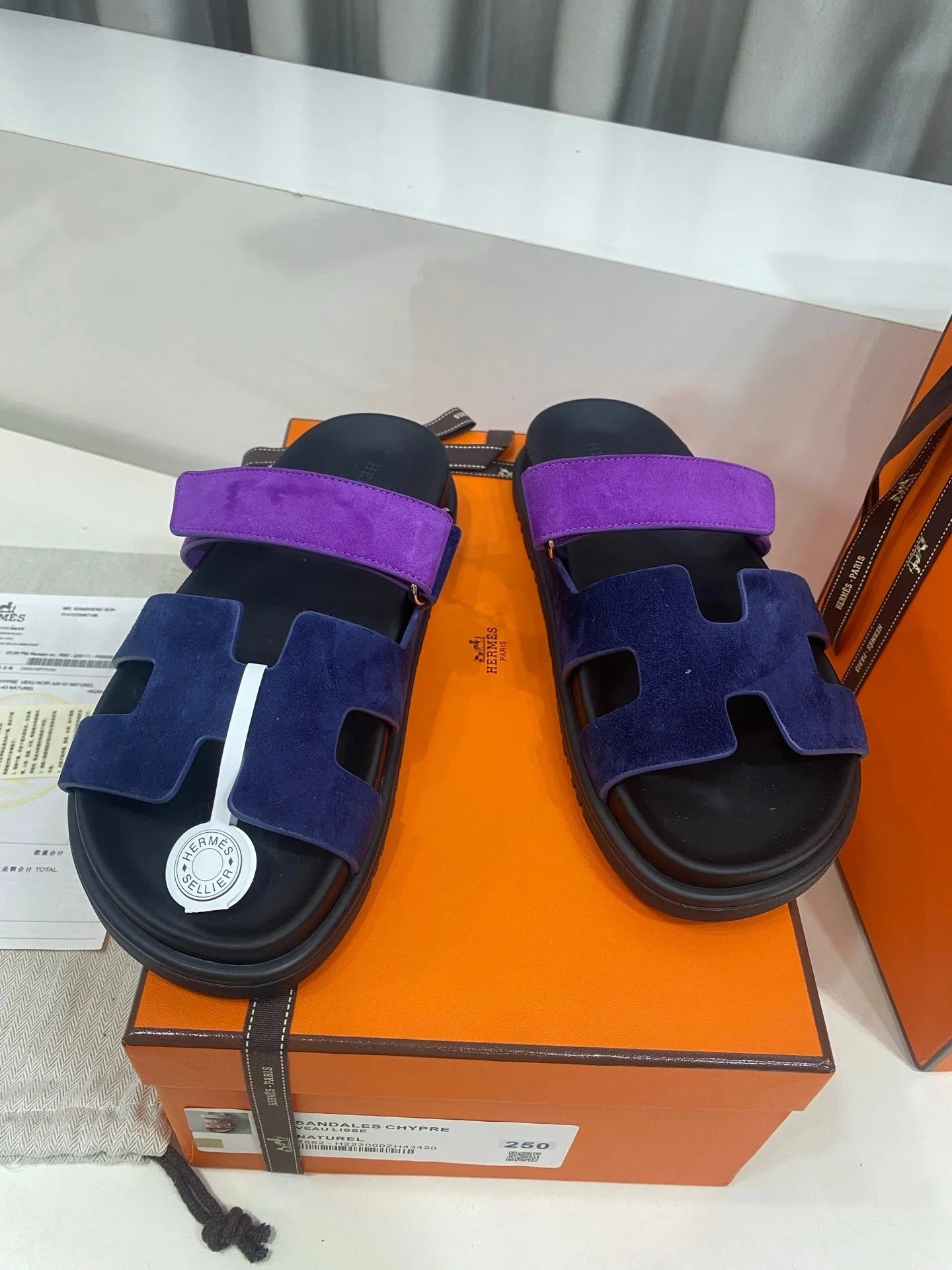 Hermes 2026 Chypre Sandal Lizard-patterned Leather 982179