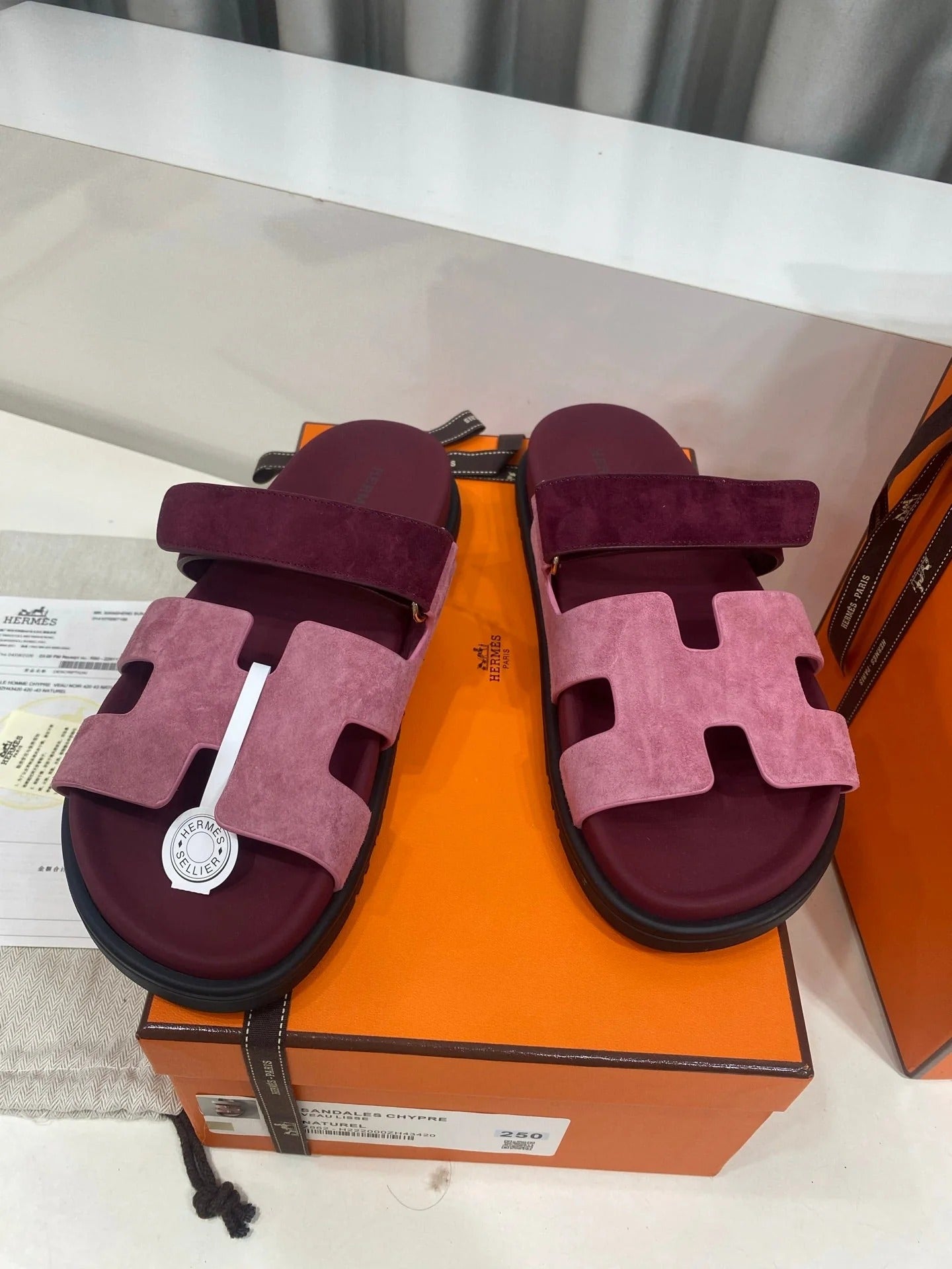 Hermes 2026 Chypre Sandal Lizard-patterned Leather 982179