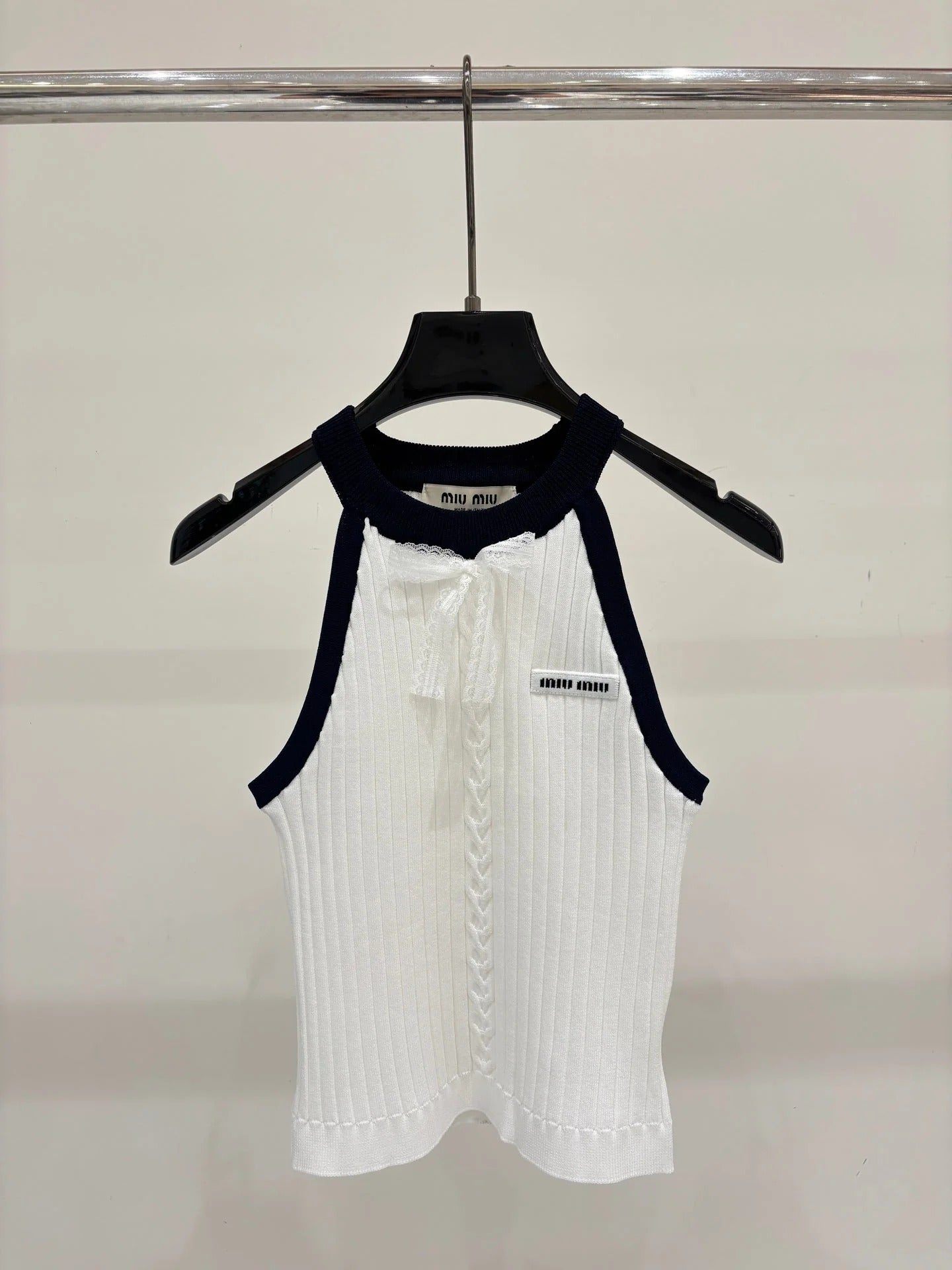 Miumiu 2026 Halter Neck Knitted Camisole Tencel 394729