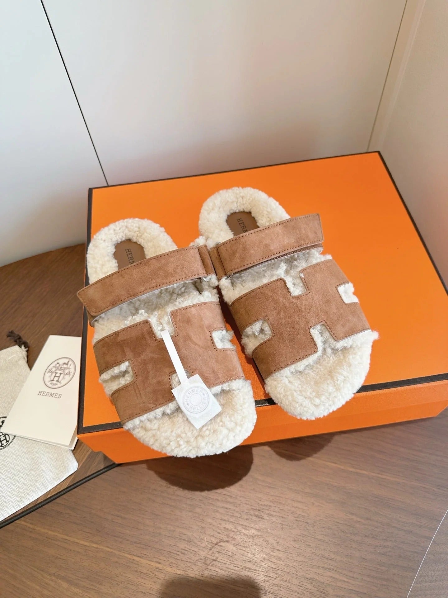 Hermes 2026 Chypre Sandal Suede Wool 976860