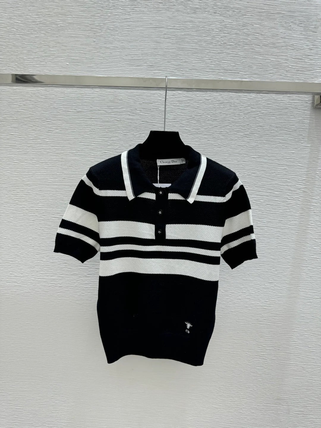 Dior 2026 Polo Shirt Yellow Black Blue Wool