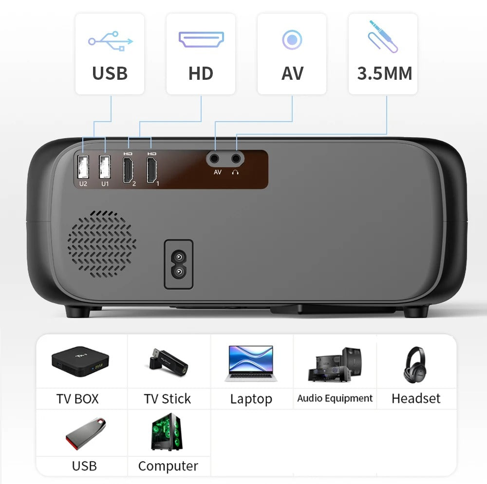 Videoprojecteur THUNDEAL TD97 Full HD 1080P WiFi LED TD97 pour Home cinéma Android 3D 2K 4K-Magcubic